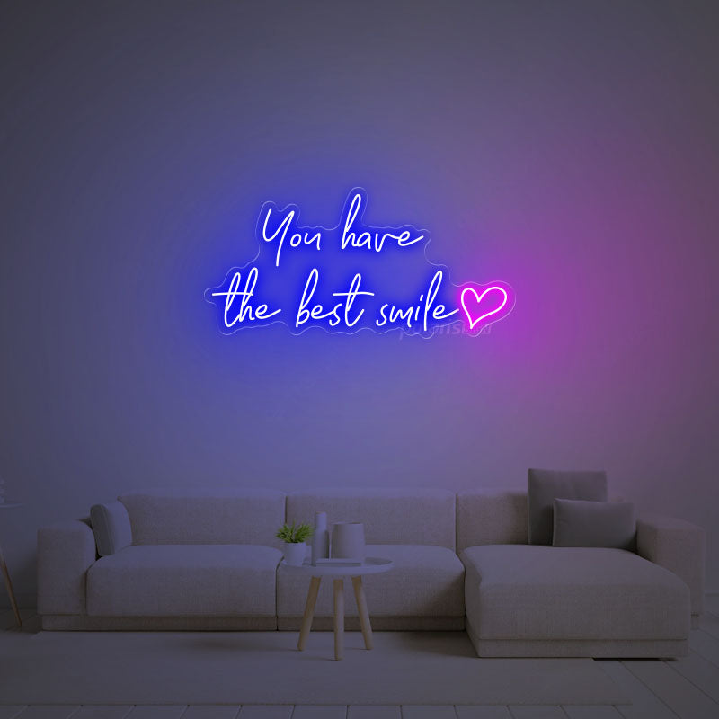 “YOU HAVE THE BEST SMILE” LED Neon Sign - POLARIS LED NEON SIGN blue