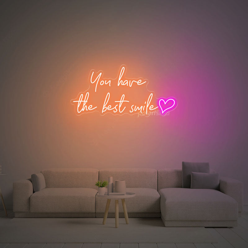 “YOU HAVE THE BEST SMILE” LED Neon Sign - POLARIS LED NEON SIGN ORANGE