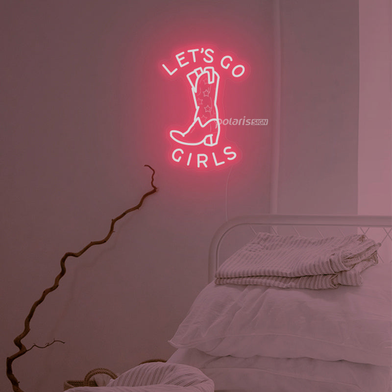 “LET'S GO GIRLS” LED Neon Sign - POLARIS LED NEON SIGN RED