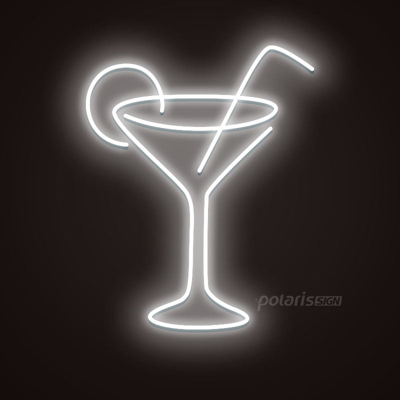 “Cocktail” LED Neon Sign - Neon Sign - POLARIS SIGN WHITE