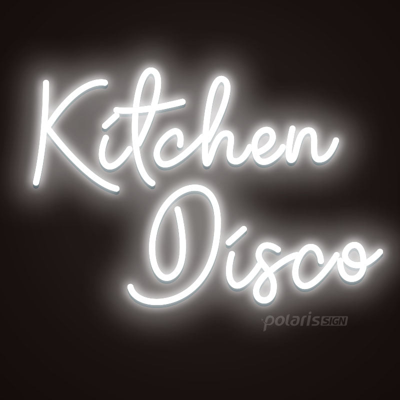 “Kitchen Disco” LED Neon Sign - Neon Sign - POLARIS SIGN WHITE