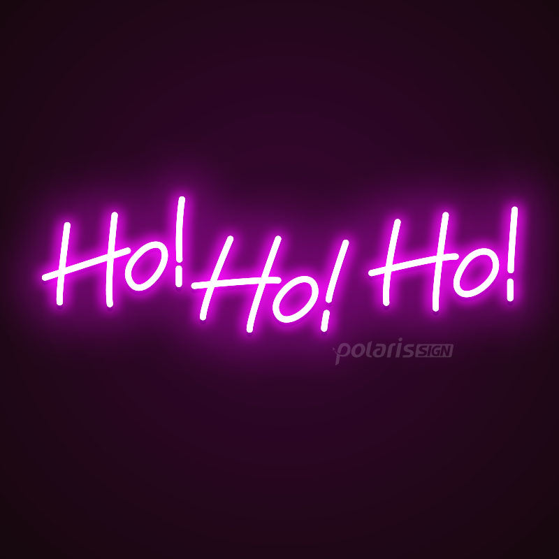 “Ho Ho Ho”  LED Neon Sign - POLARIS LED NEON SIGN PURPLE