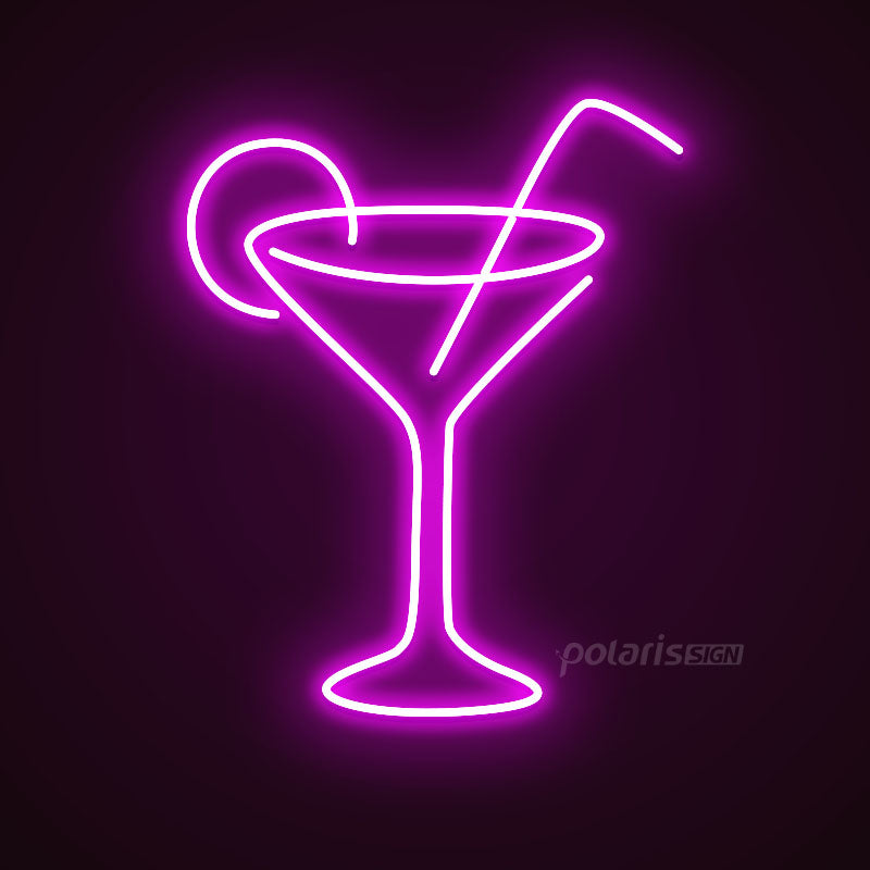 “Cocktail” LED Neon Sign - Neon Sign - POLARIS SIGN PURPLE