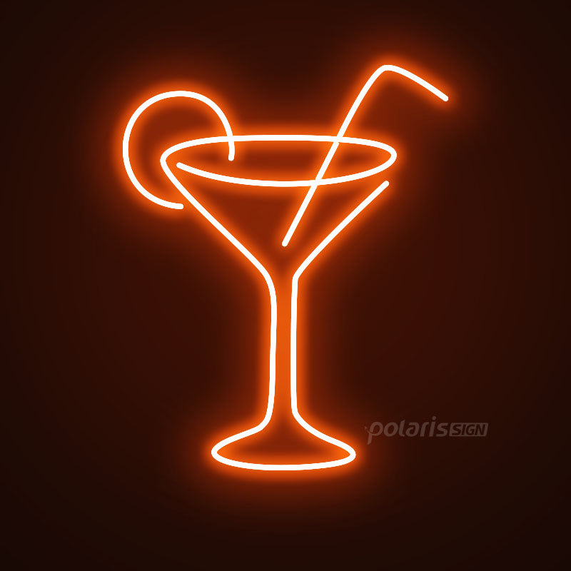 “Cocktail” LED Neon Sign - Neon Sign - POLARIS SIGN ORANGE