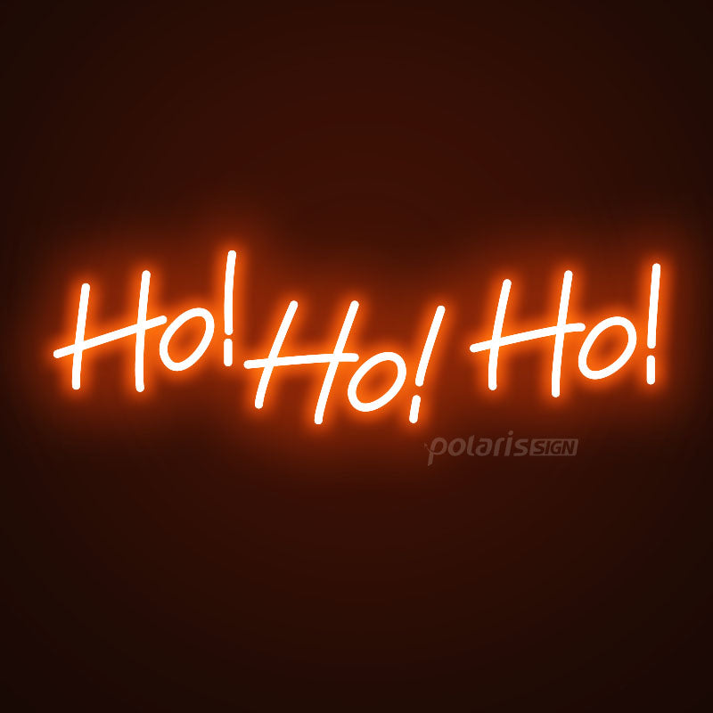 “Ho Ho Ho”  LED Neon Sign - POLARIS LED NEON SIGN orange