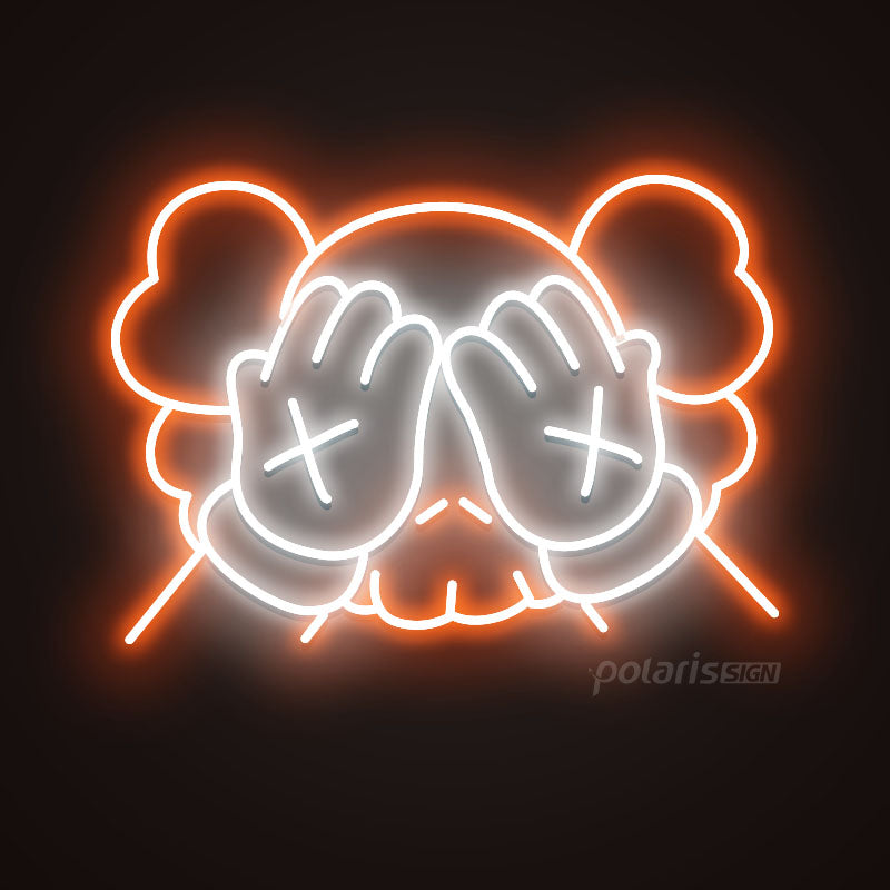 “KAWS” LED Neon Sign - Neon Sign - POLARIS SIGN orange
