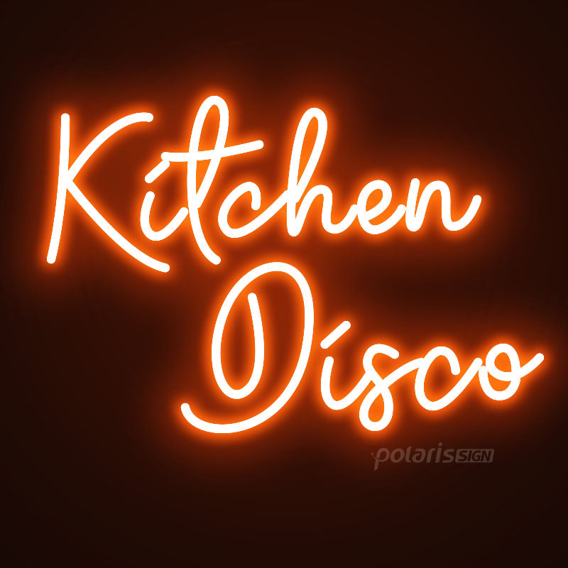 “Kitchen Disco” LED Neon Sign - Neon Sign - POLARIS SIGN ORANGE