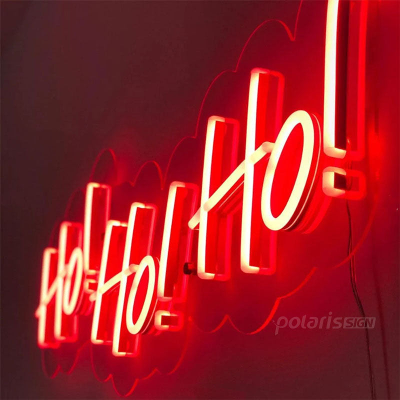 “Ho Ho Ho” LED Neon Sign - POLARIS LED NEON SIGN RED