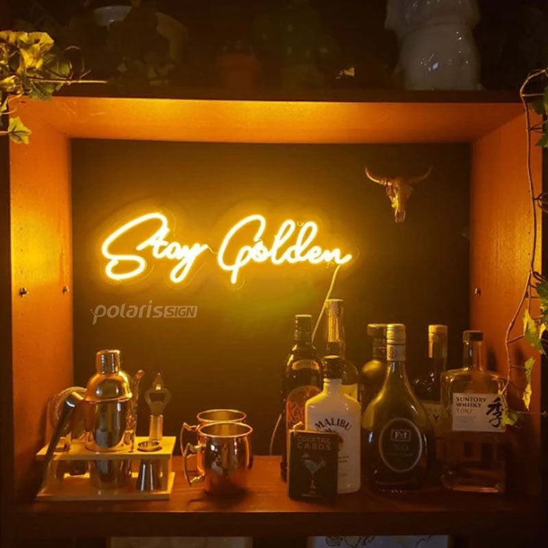 “Stay Golden” LED Neon Sign - Neon Sign - POLARIS SIGN