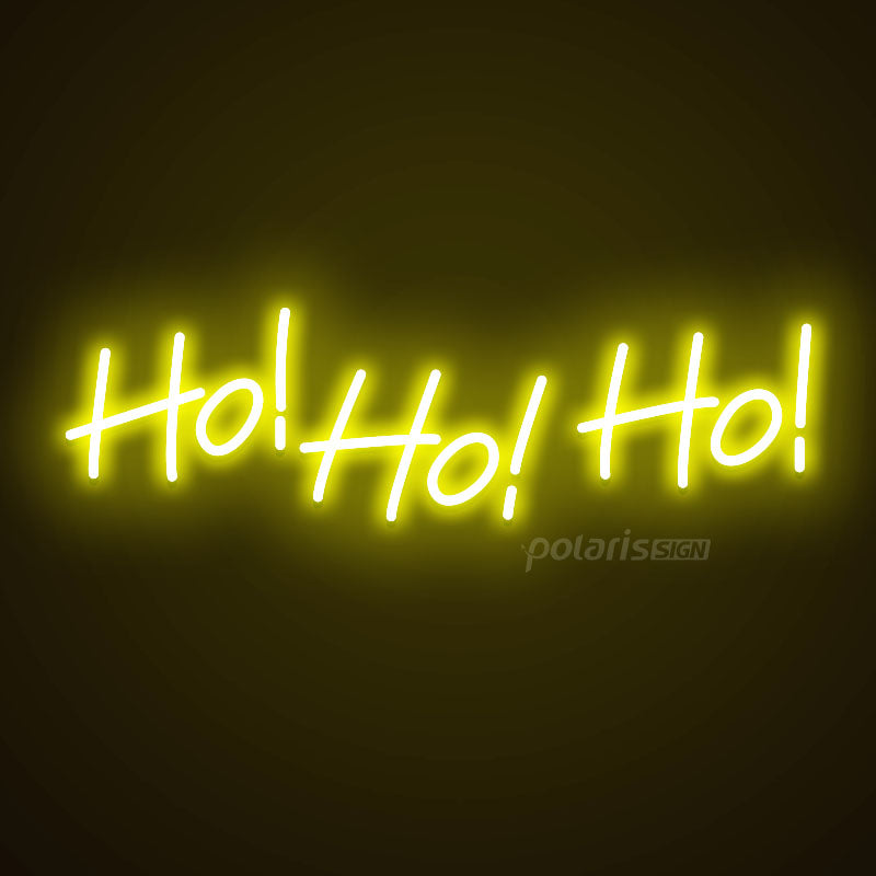 “Ho Ho Ho”  LED Neon Sign - POLARIS LED NEON SIGN YELLOW
