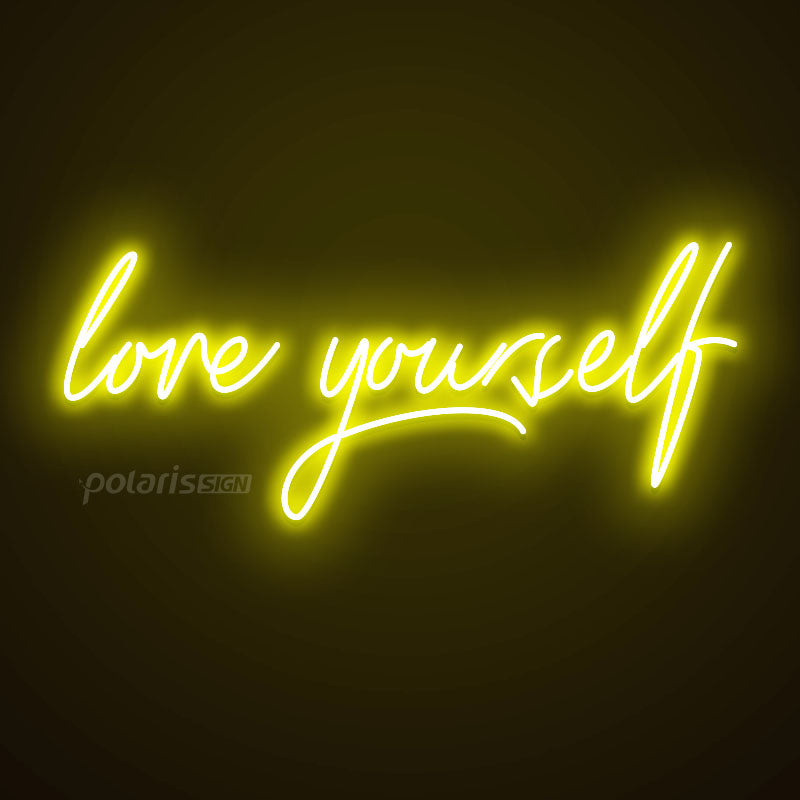 “LOVE YOURSELF”LED Neon Sign - Neon Sign - POLARIS SIGN YELLOW