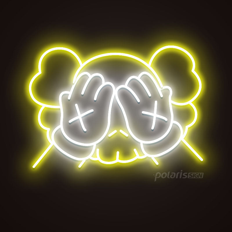 “KAWS” LED Neon Sign - Neon Sign - POLARIS SIGN yellow