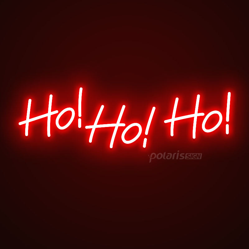 “Ho Ho Ho”  LED Neon Sign - POLARIS LED NEON SIGN RED
