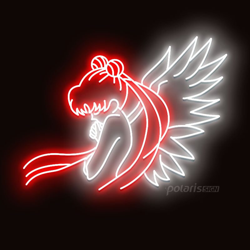 ”Sailor Moon Angel”  LED Neon Sign - POLARIS LED NEON SIGN RED