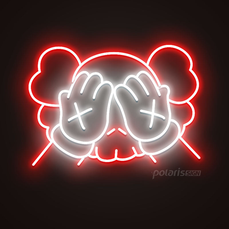 “KAWS” LED Neon Sign - Neon Sign - POLARIS SIGN RED
