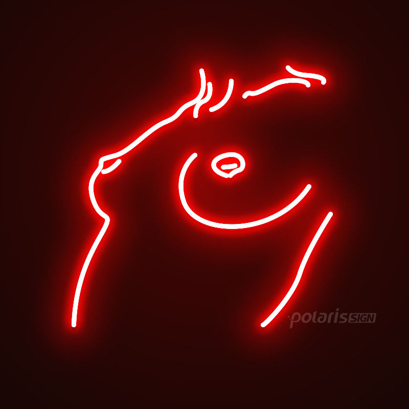 “Woman's chest” LED Neon Sign - Neon Sign - POLARIS SIGN RED