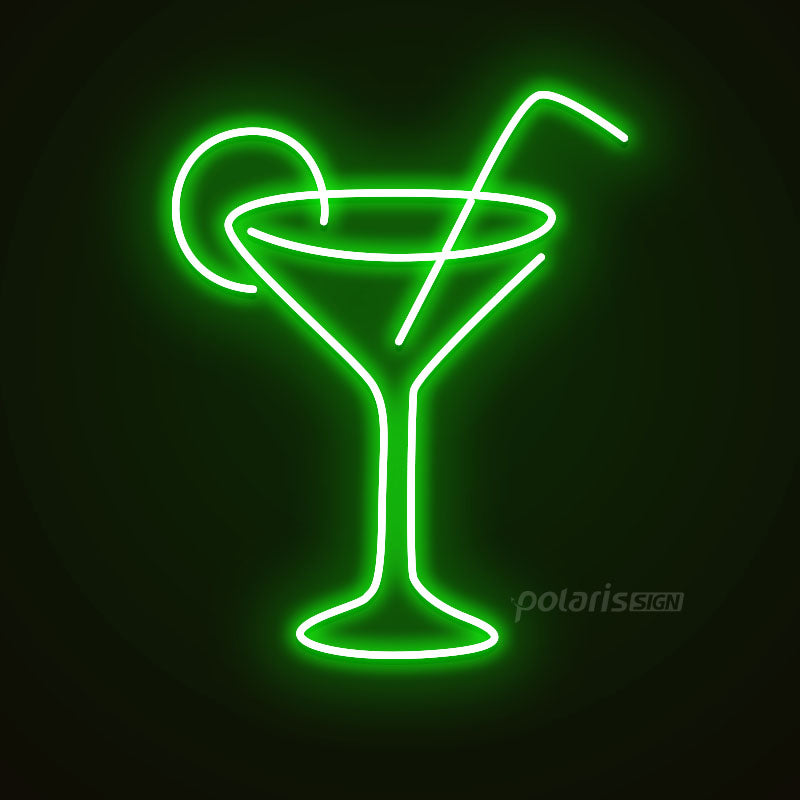 “Cocktail” LED Neon Sign - Neon Sign - POLARIS SIGN GREEN