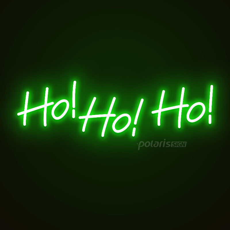 “Ho Ho Ho”  LED Neon Sign - POLARIS LED NEON SIGN GREEN