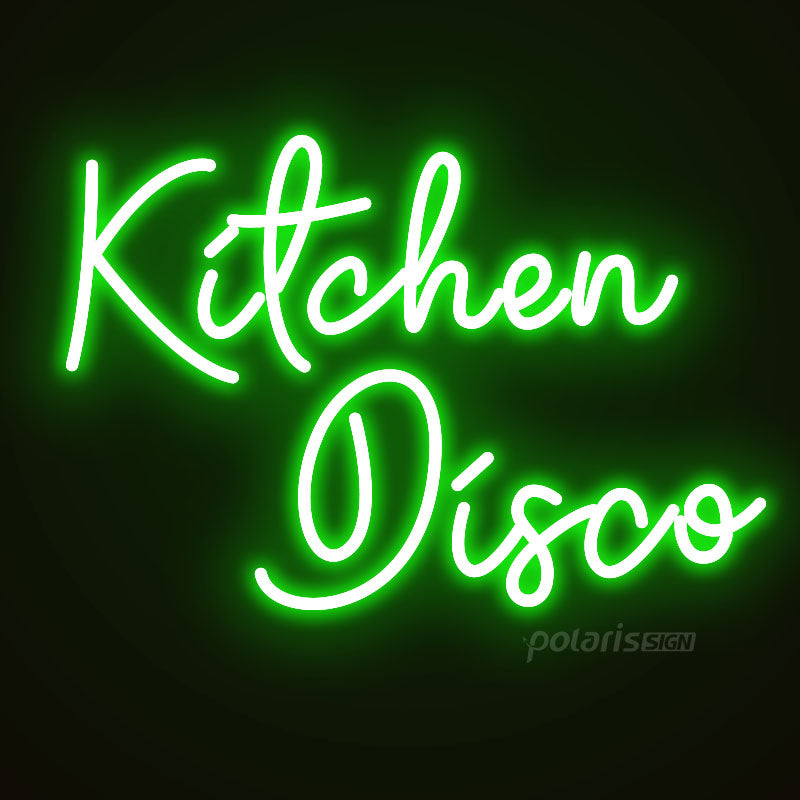 “Kitchen Disco” LED Neon Sign - Neon Sign - POLARIS SIGN GREEN