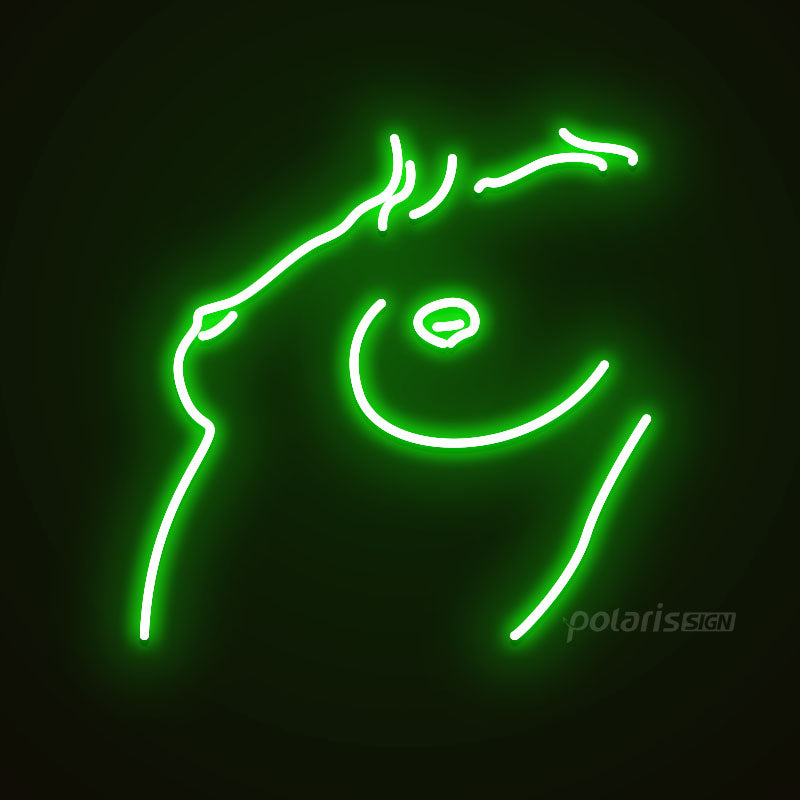 “Woman's chest” LED Neon Sign - Neon Sign - POLARIS SIGN GREEN