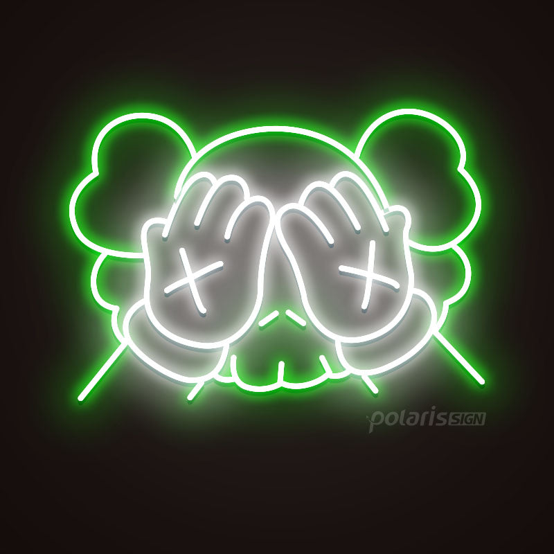 “KAWS” LED Neon Sign - Neon Sign - POLARIS SIGN GREEN