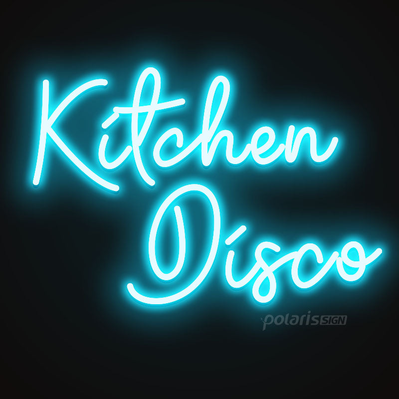 “Kitchen Disco” LED Neon Sign - Neon Sign - POLARIS SIGN ICE BLUE