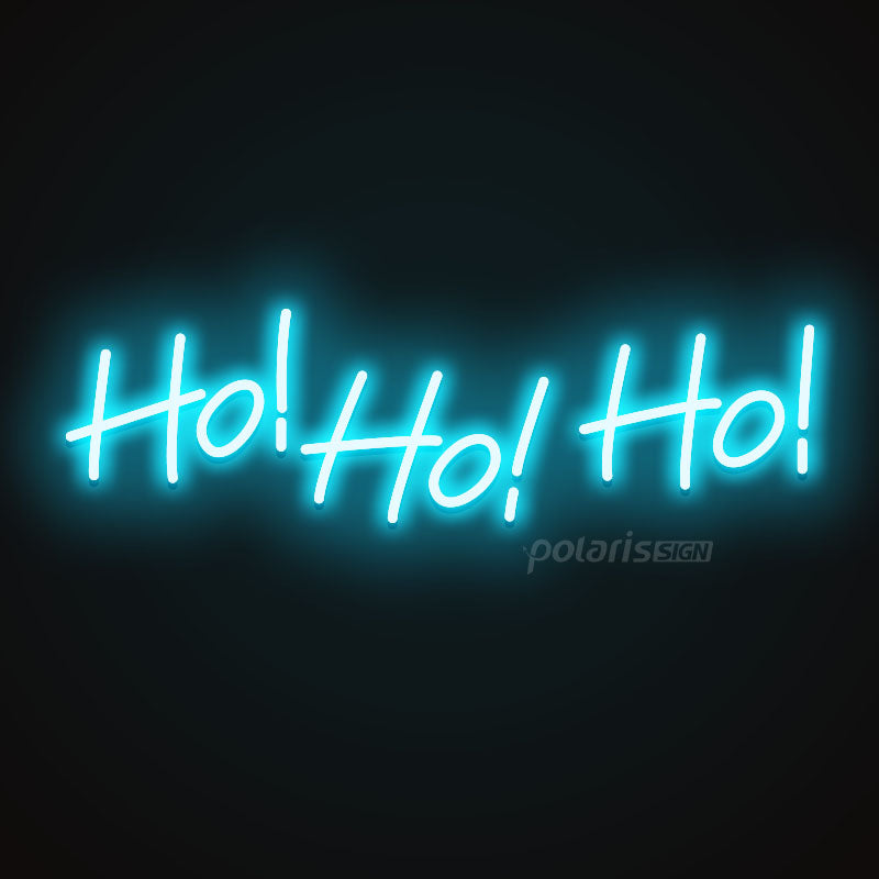 “Ho Ho Ho”  LED Neon Sign - POLARIS LED NEON SIGN BLUE