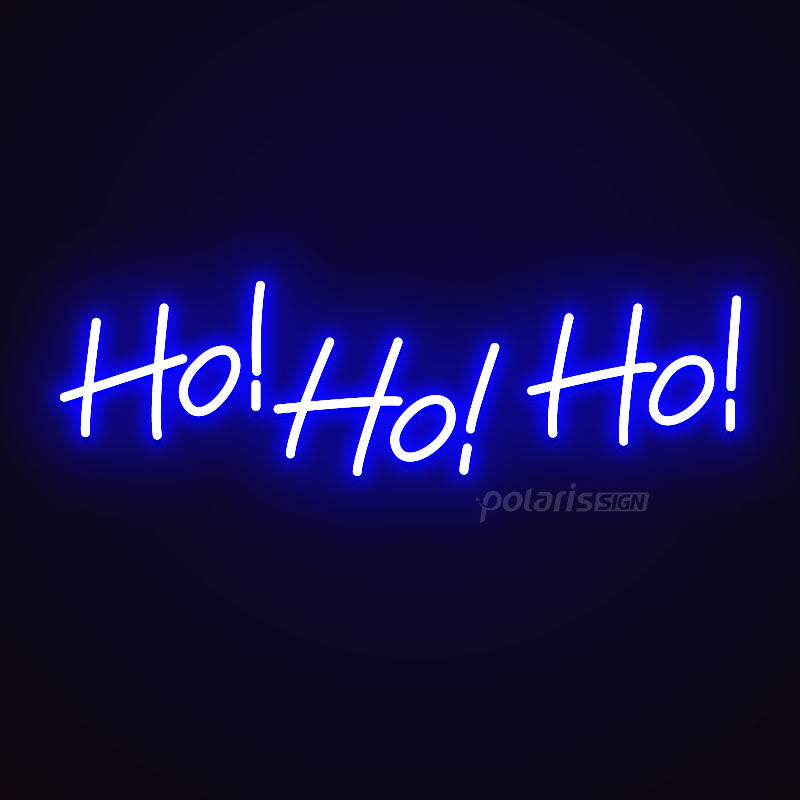 “Ho Ho Ho”  LED Neon Sign - POLARIS LED NEON SIGN BLUE