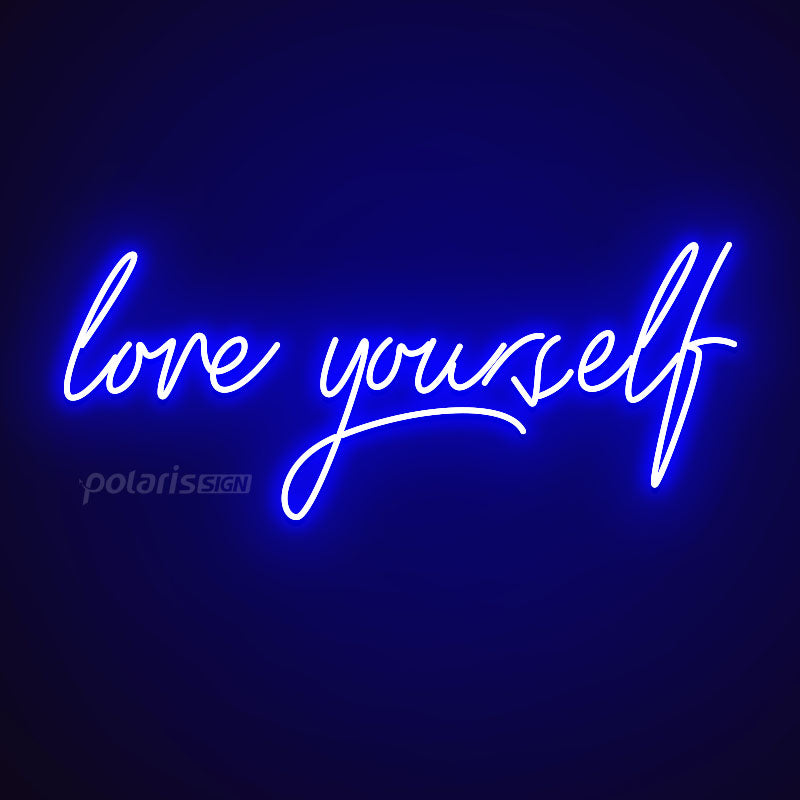 “LOVE YOURSELF”LED Neon Sign - Neon Sign - POLARIS SIGN BLUE
