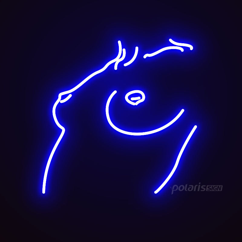 “Woman's chest” LED Neon Sign - Neon Sign - POLARIS SIGN BLUE