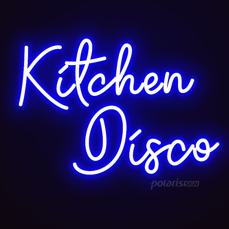 “Kitchen Disco” LED Neon Sign - Neon Sign - POLARIS SIGN BLUE