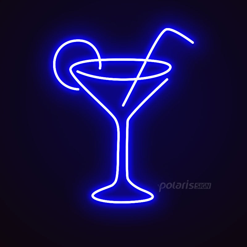 “Cocktail” LED Neon Sign - Neon Sign - POLARIS SIGN BLUE