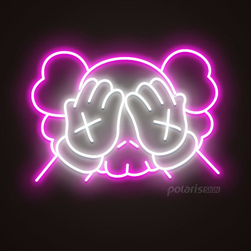 “KAWS” LED Neon Sign - Neon Sign - POLARIS SIGN PINK