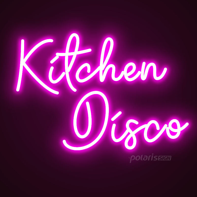 “Kitchen Disco” LED Neon Sign - Neon Sign - POLARIS SIGN PINK