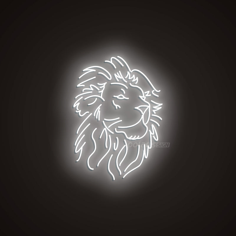 “Lion Head”  LED Neon Sign - POLARIS LED NEON SIGN WHITE